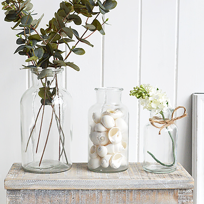 Our minimalist Newbury glass bud jar. Perfect for seasonal stems or our artificial Pussy Willow, Eucalyptus or Olive tree sprigs