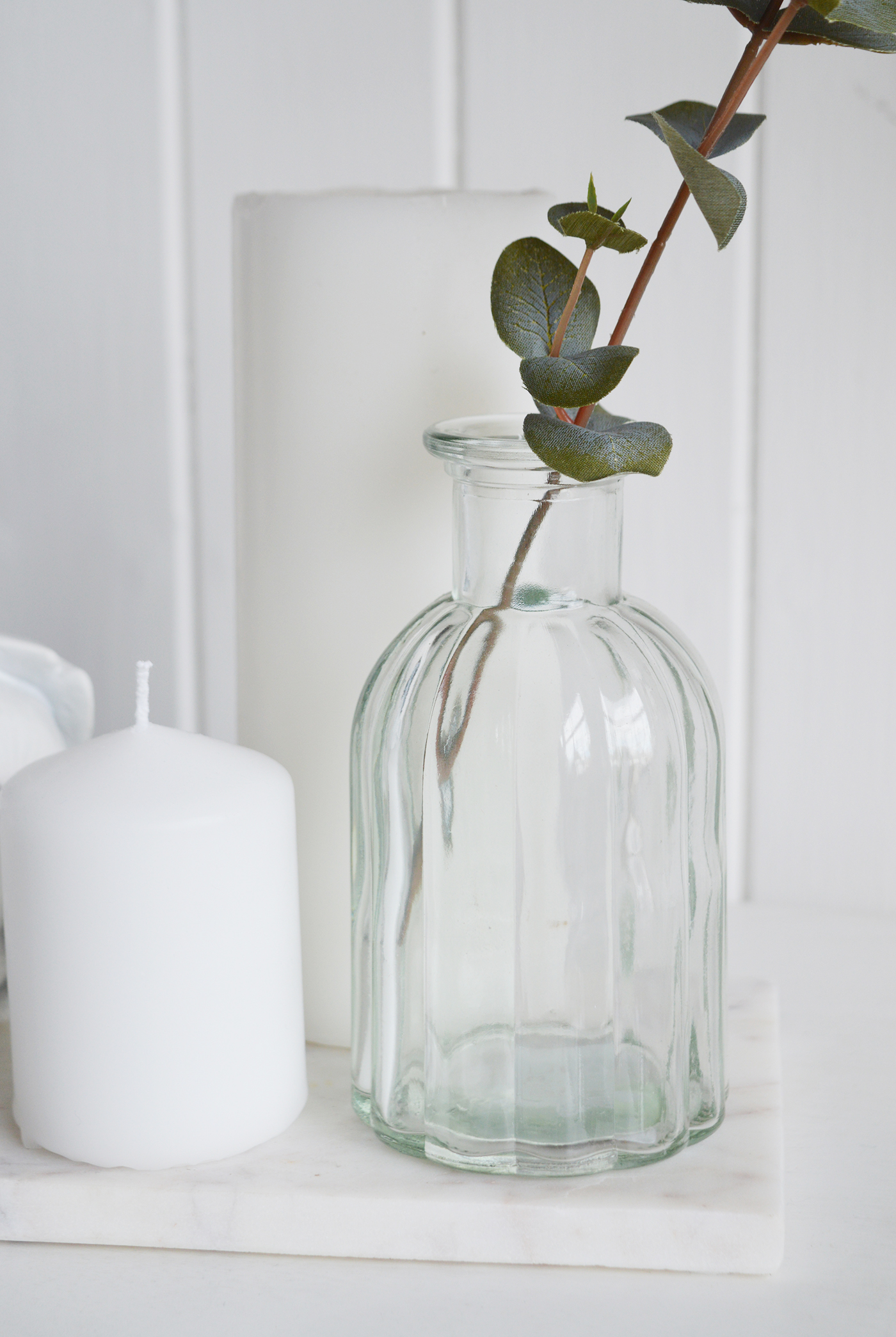 Newbury Bud vase for New England homes and interiors. White furniture from The White Lighthouse