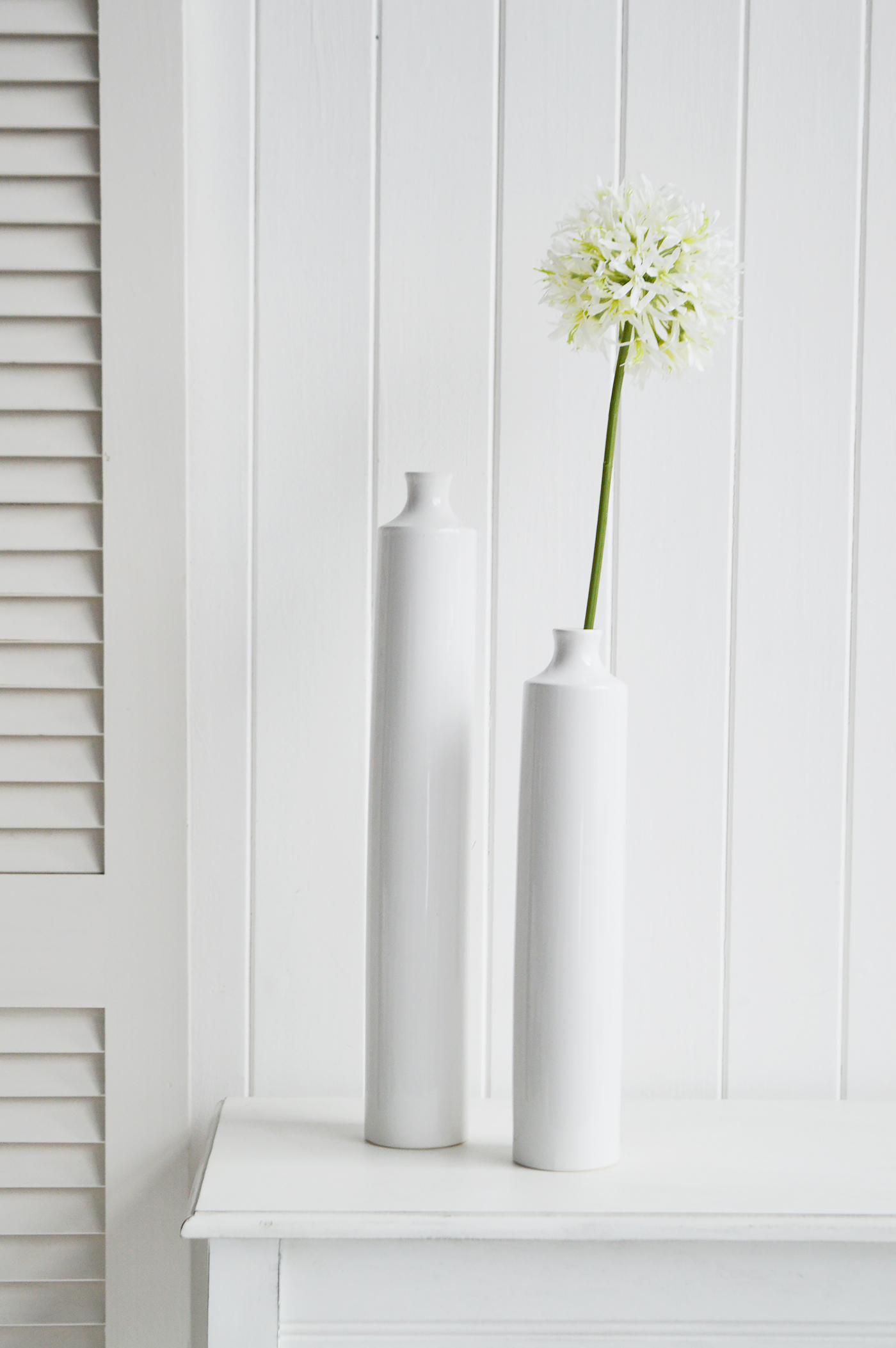 Artificial White Allium - White Flowers and Greenery