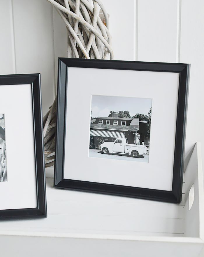 Set of framed prints on New England style for wall art