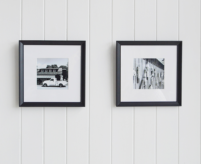 New England Wall art. A set of two square prints representing our country and coastal New England style.

In a black thin frame with a mount we have chosen a set of prints that bring together our distinctive style of interiors. The prints can be hung on a wall or as part of your console table or shelf decor

Photographs taken in Rockport Massachusetts of a typical coastal scene and the mountain village of Jackson in the White Mountains of New Hampshire.