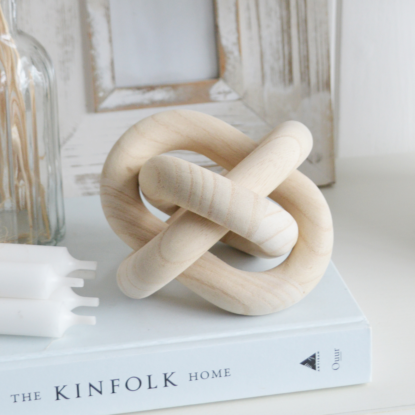 Wooden Knot Sculpture - Shelf, Coffee Table and Console Styling in Modern Farmhouse, Country and Coastal homes and Interiors