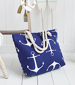 navy beach bag