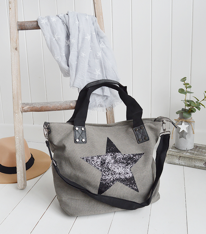 Grey Star Bag - The White Lighthouse New England Lifestyle