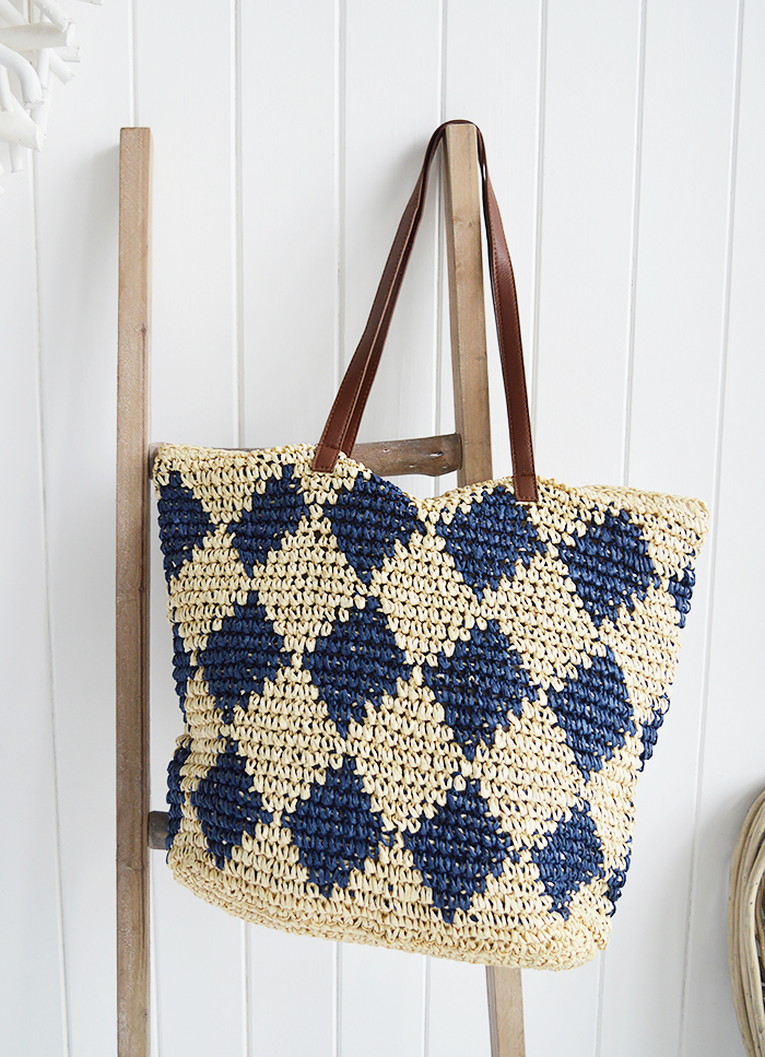 The White Lighthouse Furniture new England Lifestyle for Country and Coastal Living - Raffia tote bag 