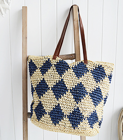 The White Lighthouse Furniture new England Lifestyle for Country and Coastal Living - Raffia tote bag 