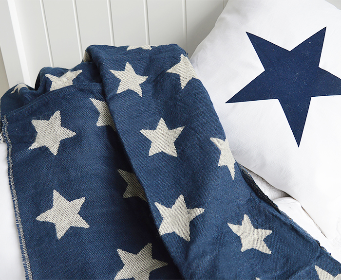 The White Lighthouse Furniture new England Lifestyle for Country and Coastal Living - navy star scarf