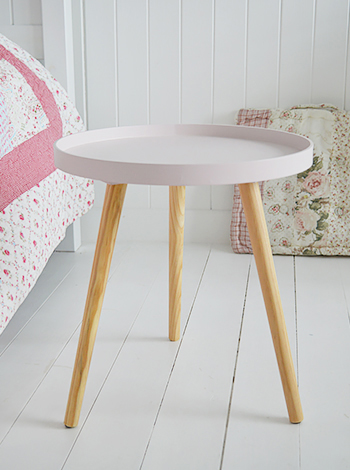 Portland pink bedside table