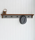 Brunswick 5 double rack coat hook and shelf