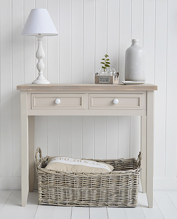 Decorate your hallway with the Grey Kittery Console Table