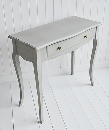 New Hampshire grey table with drawer for hallway furniture