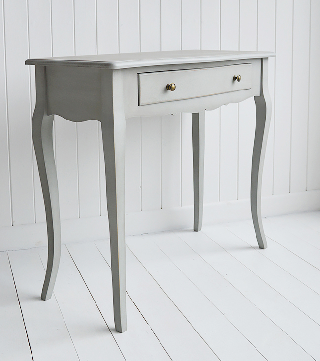 Grey console tables for hallway furniture