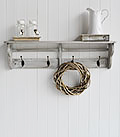 Parisian Grey Wall Shelf and coat rack