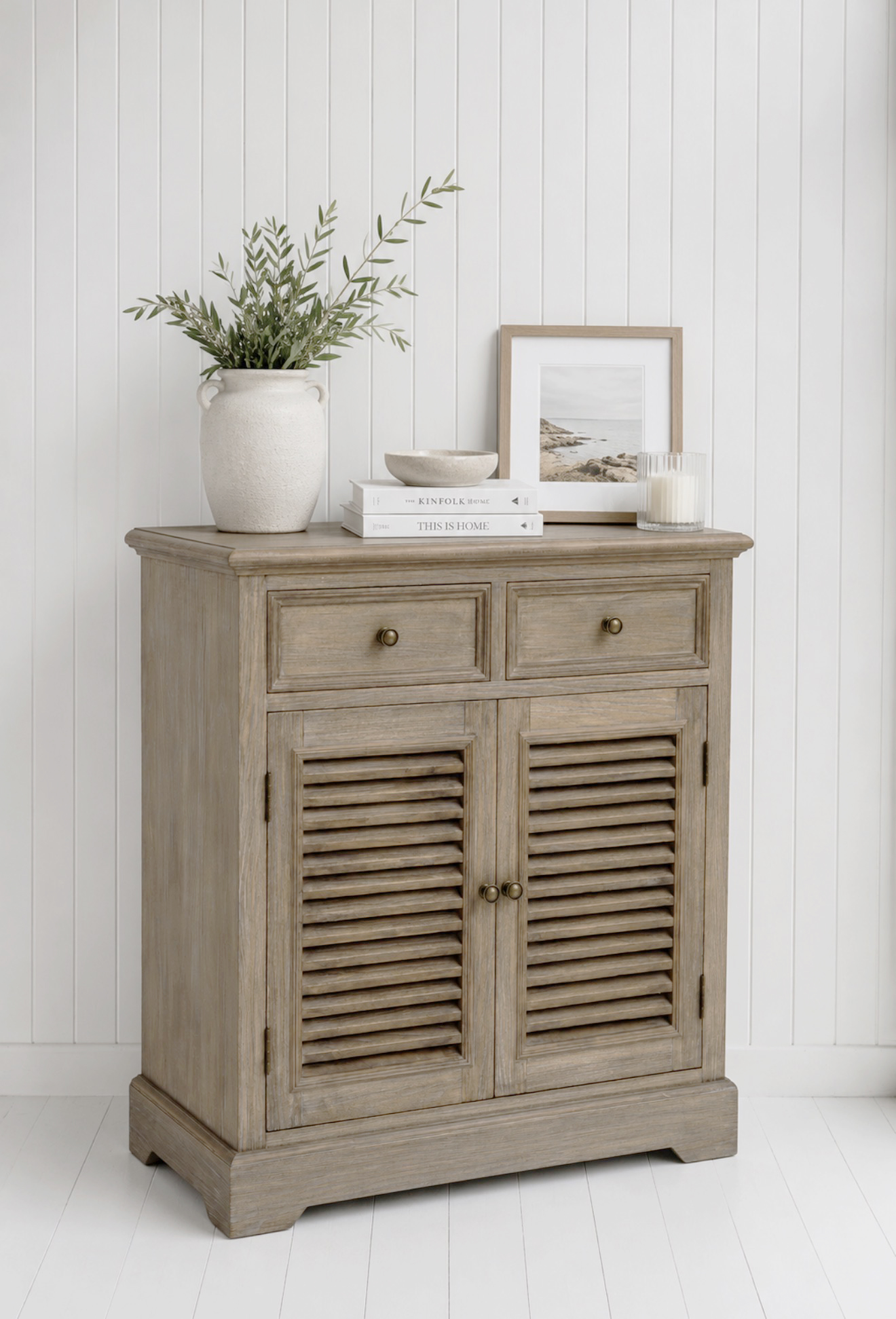     The Portsmouth Cabinet combines timeless coastal furniture styling with practical storage, making it perfect for New England, Hamptons and modern country interiors.