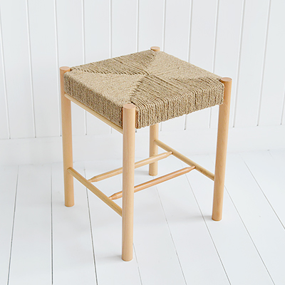 Wakefield Woven Wooden Large Benches - Bench and Stool for New England modern farmhouse, country and coastal furniture and interiors