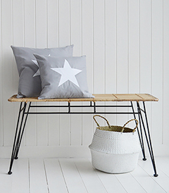 Providence bench for Country and coastal furniture