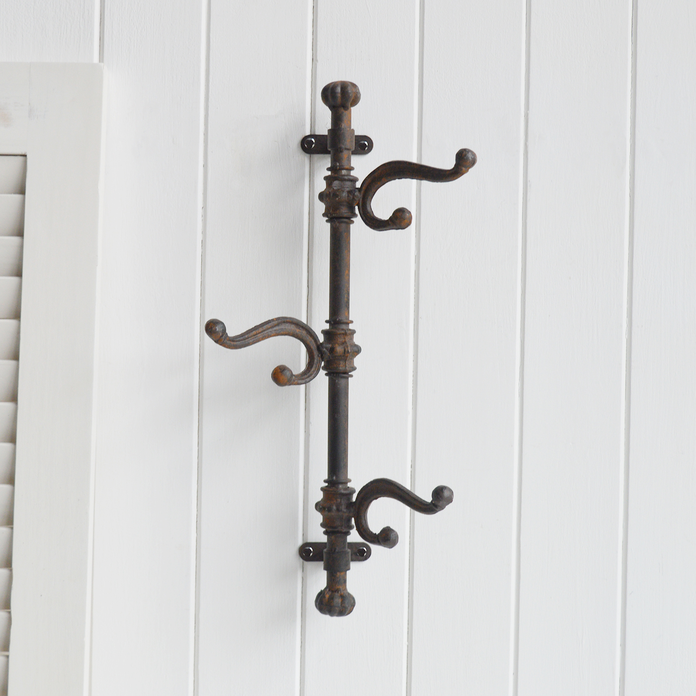 Portsmouth coat rack for small hall furniture storage - New England Coastal & Country Homes