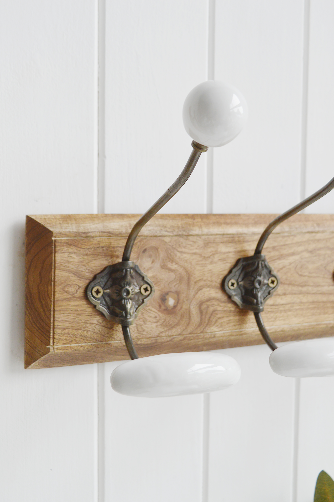 Richmond 4 Hook Double coat rack. New England Country Coastal. Simple hallway furniture