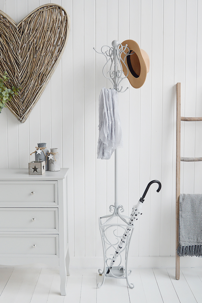 Stamford Grey coat stand rack. Hallway Coat Storage
