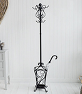 Stamford black coat stand for hallway coat storage hall furniture