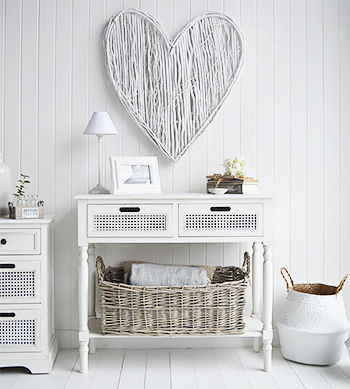 Colonial White Furniture - Console Table for hall furniture