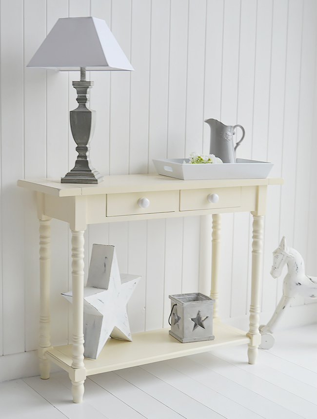 Long Beach cream console table for your hall