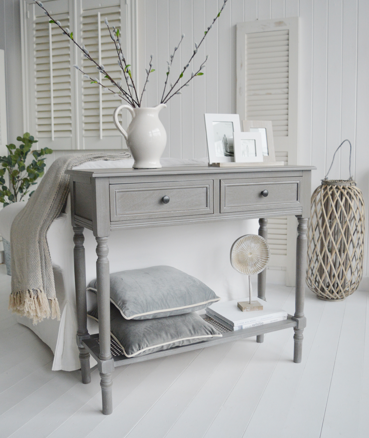 As a versatile piece of coastal furniture, the Sudbury Console Table works effortlessly in hallways, living rooms, and entryways.