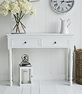 New England dresser with silver handles