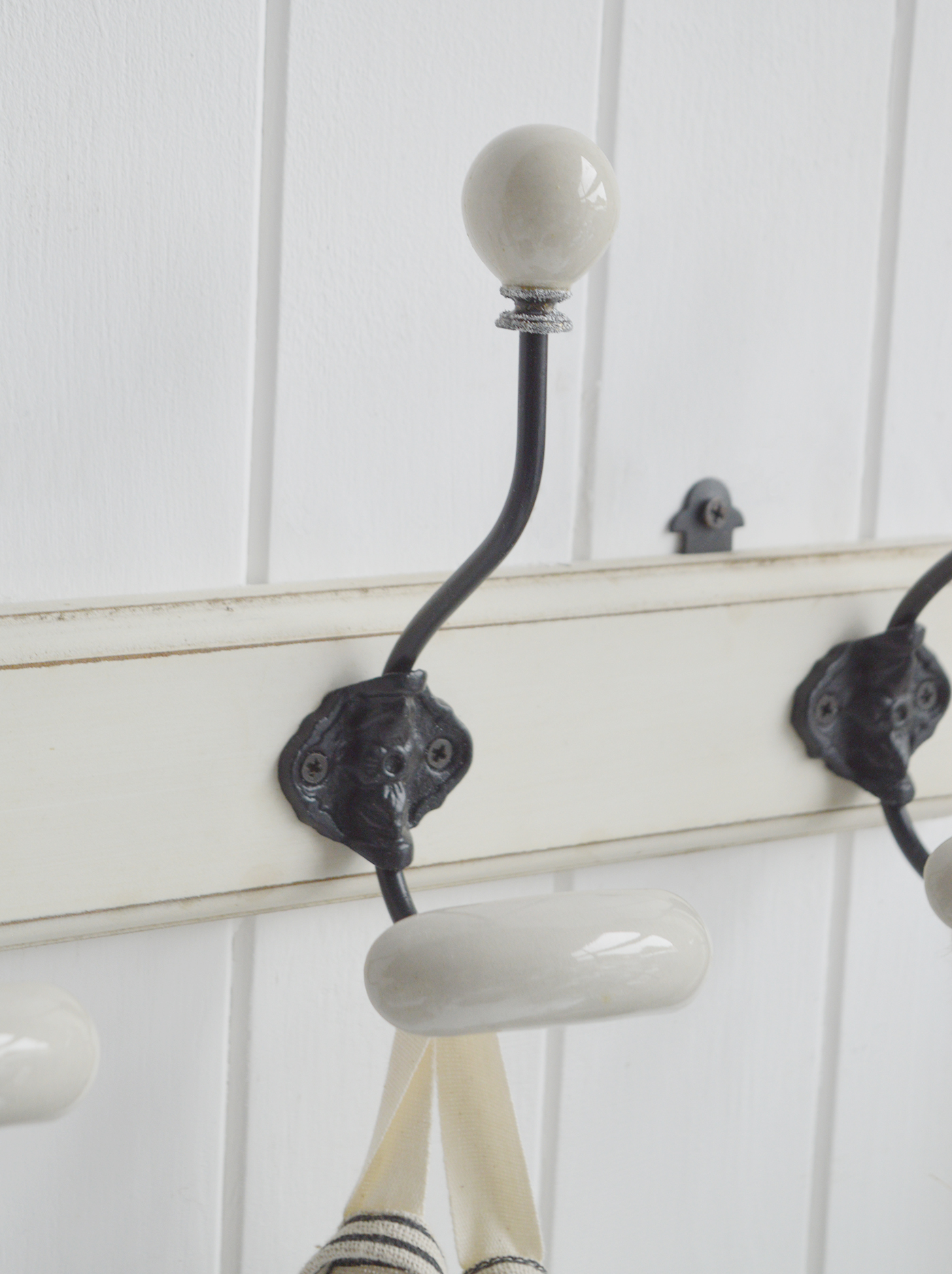 Hampden 3 Hook Double coat rack. Three double hooks for coats. Simple