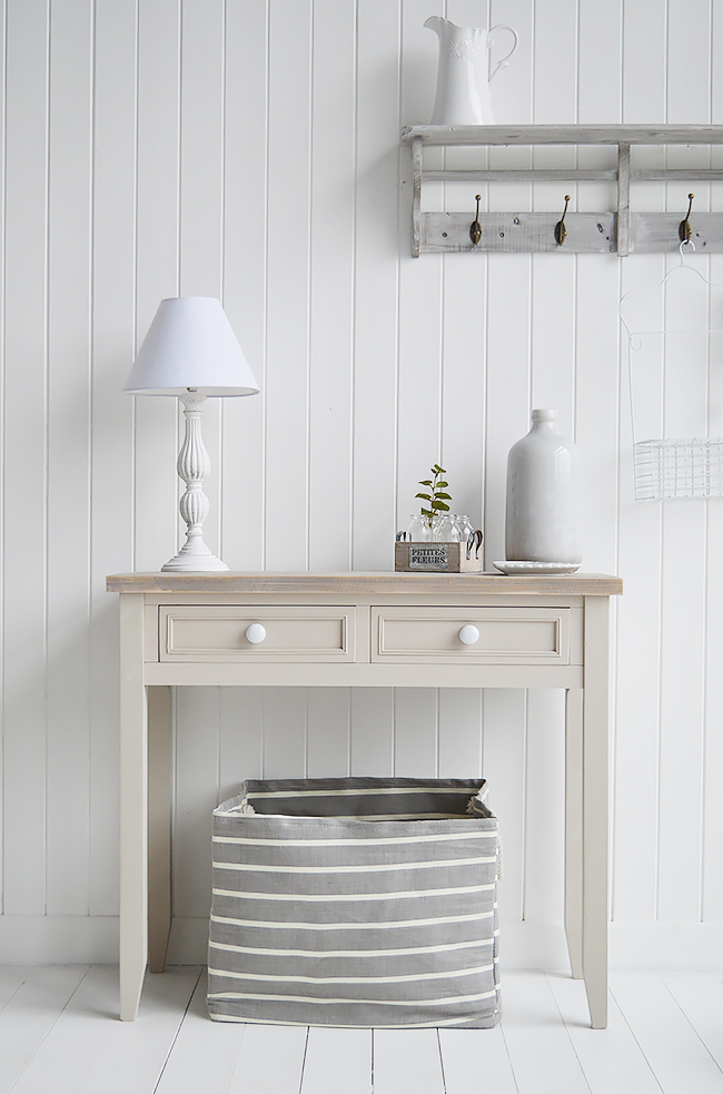 Kittery Pebble Grey Console Hall Table