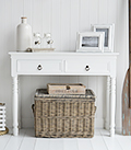 New England white hall furniture