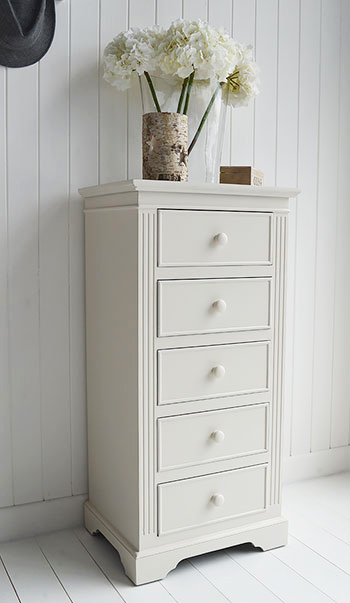 Rockport Ivory tall chest of drawers. Ideal in hall