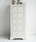 Rockport tallboy, tall narrow chest of drawers