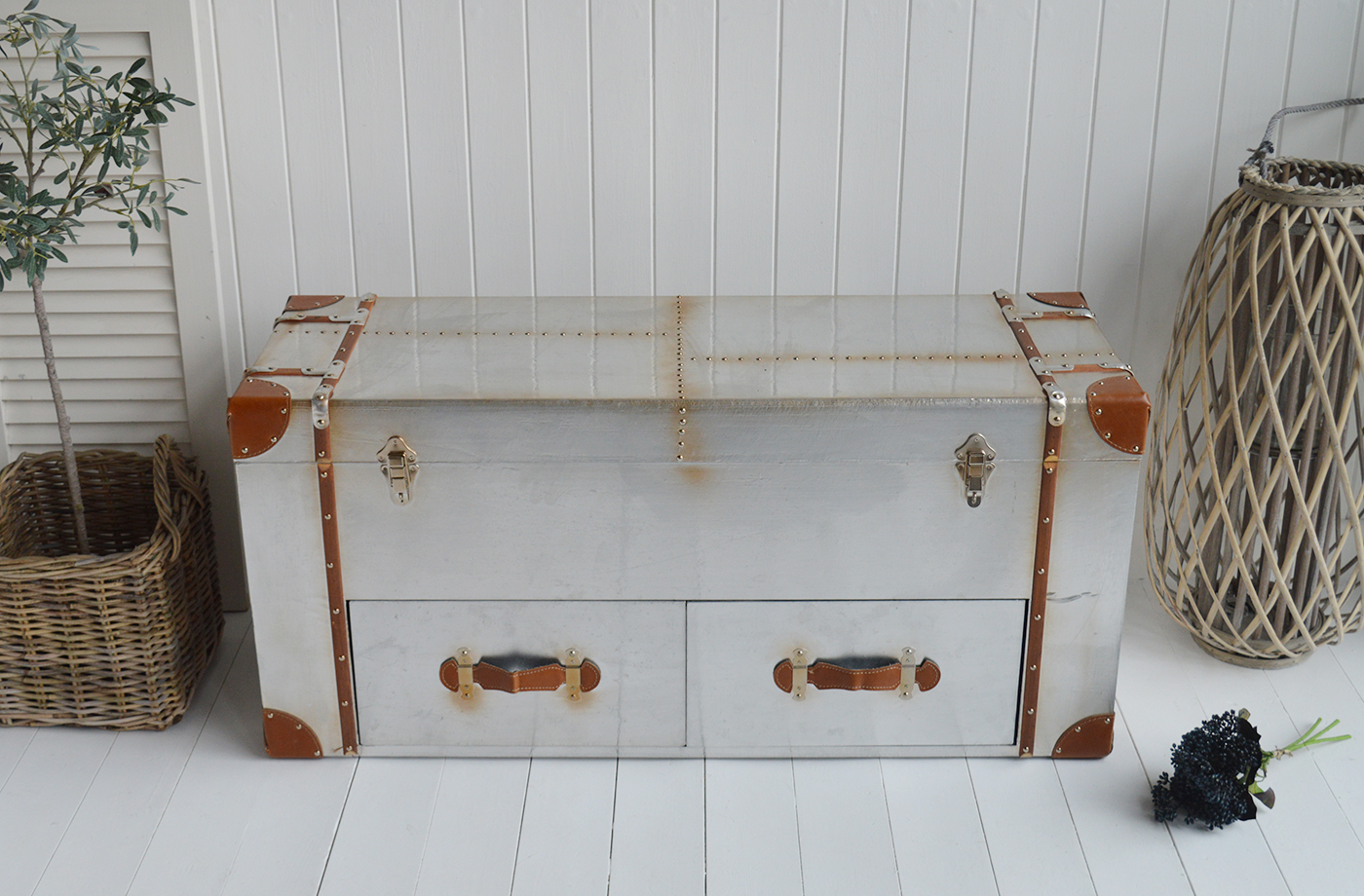 New England Furniture Style Furniture - Hall storage bench , tv stand or window seat with drawers for hall furniture. Perfect for coastal, country and modern farmhouse homes and interiors