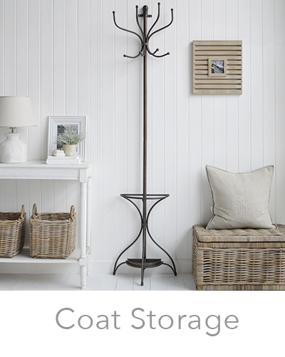 Buy Halifax 6 Hook Coat Rack in Black White Antique For Your Coastal Home, Coat Racks For Your Beach Cottage