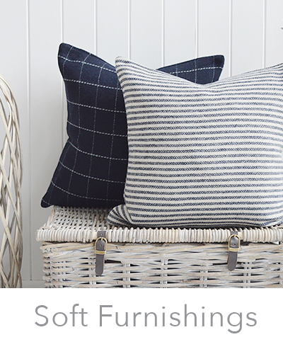 Soft furnishing for the bedroom including cushions, rugs and throws
