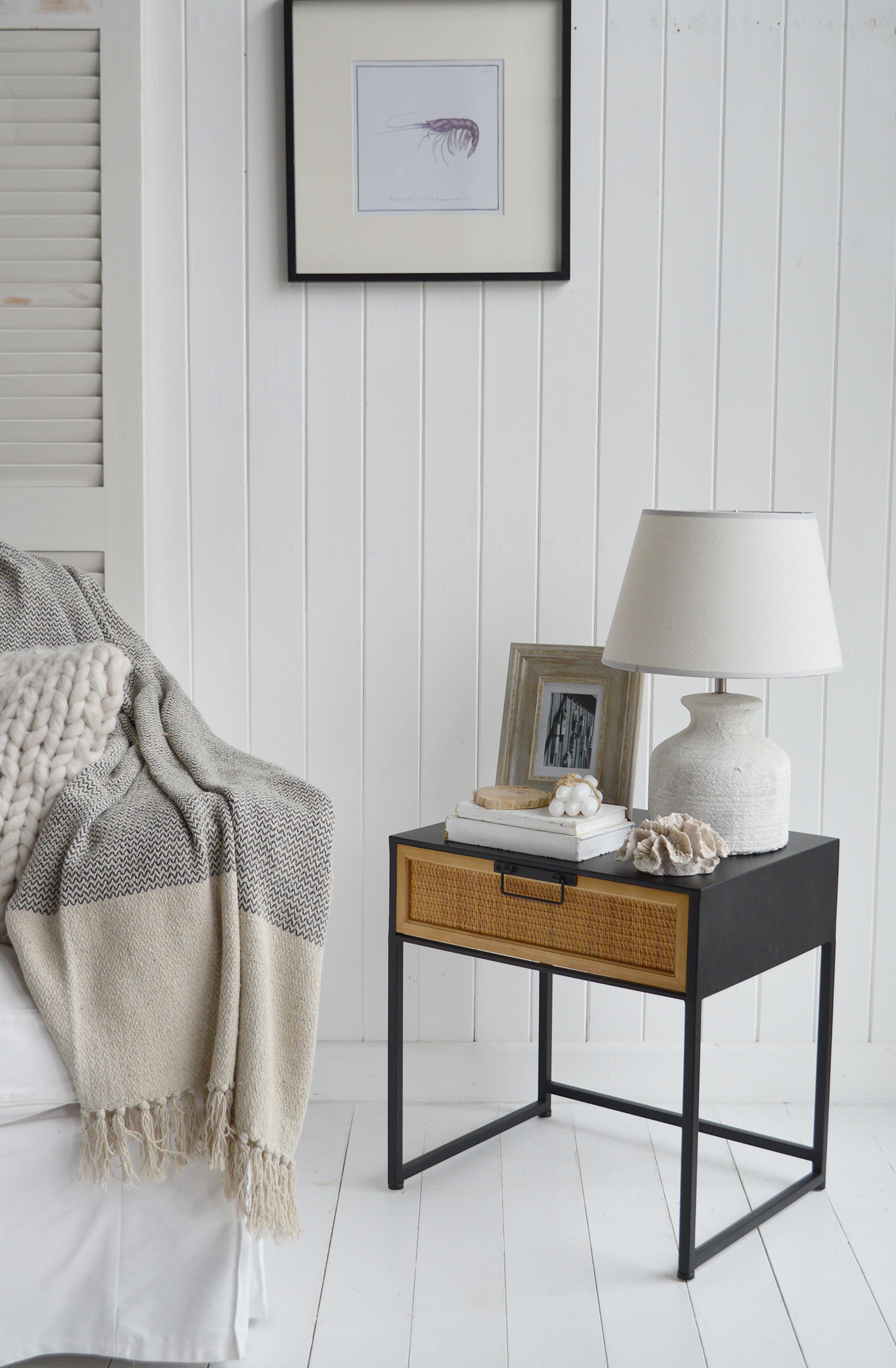 Designed as a versatile bedside table or side table, the Ascot adds texture and warmth to bedrooms, living rooms, or entryways