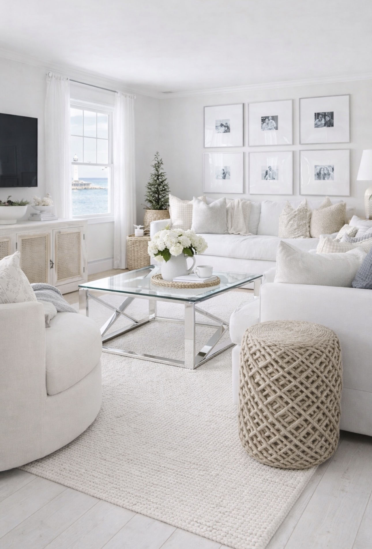 The Bayport stool adds natural texture and timeless charm to coastal interiors, perfect for creating a relaxed and beautifully styled home.