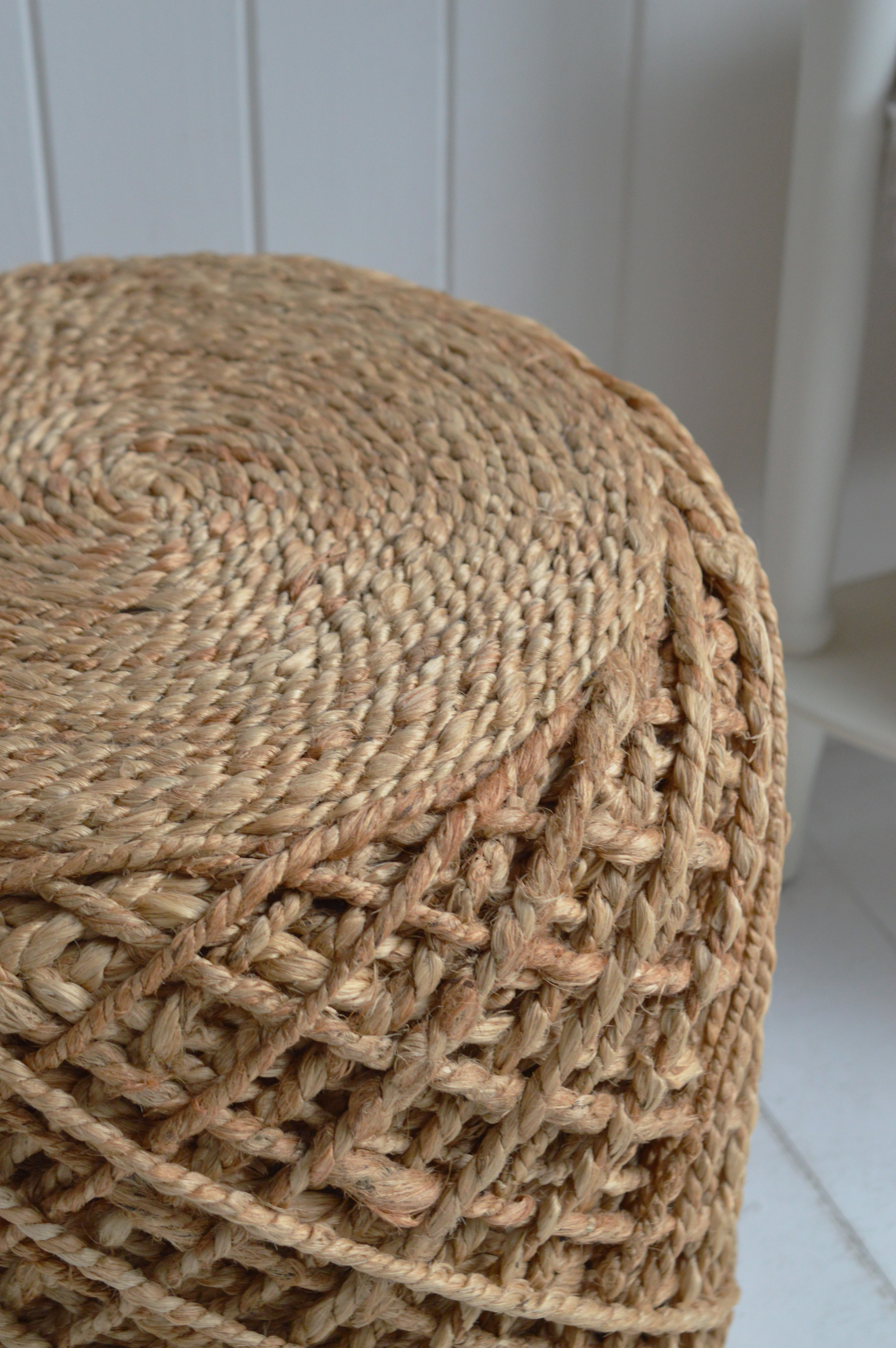 	Its compact shape makes it easy to move around the home while adding an organic, tactile finish to any corner.