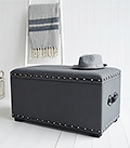 Berkeley Grey trunk for window seat- living room furniture storage