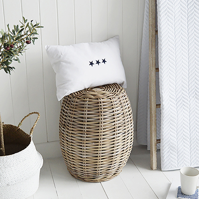Casco Bay stool as extra seating in a New England home when you need it