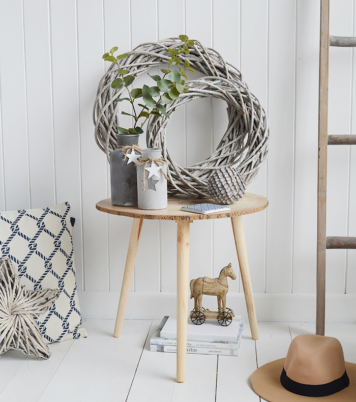 The White Lighthouse Coastal, Scandinavian, Country Coastal and New England Furniture - Hartfor Tree Trunk Table 