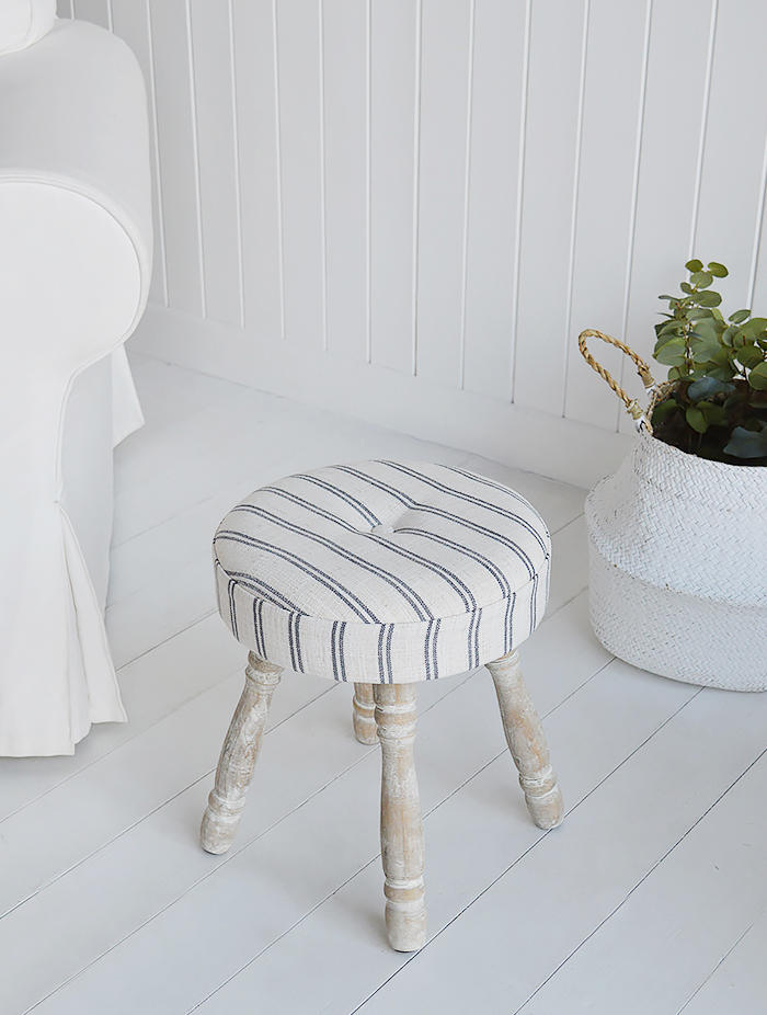 Marseille Foot Stool White