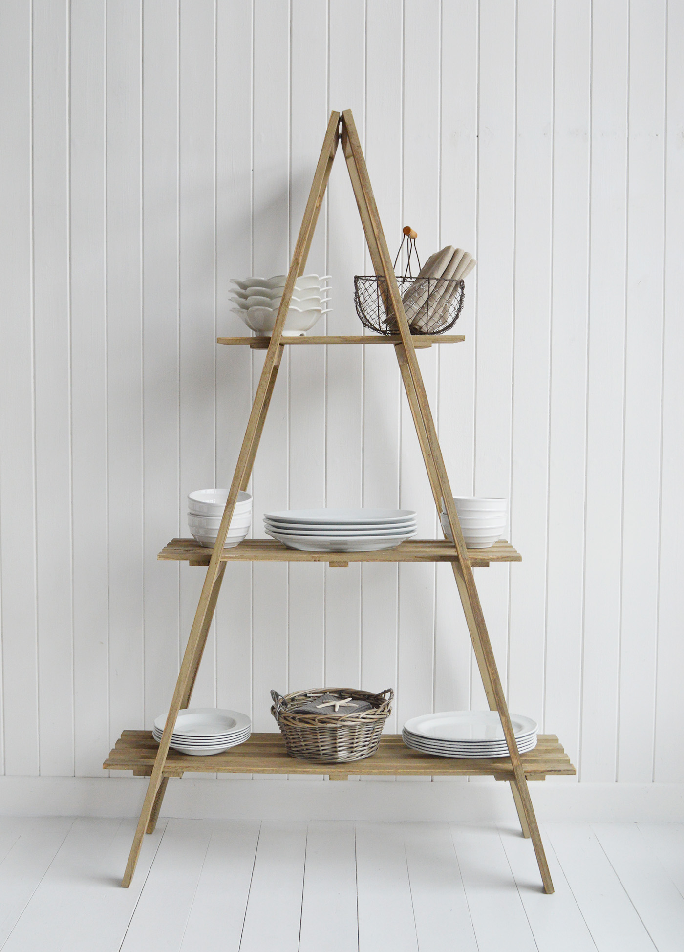 Jackson freestanding shelf unit - New England Country Coastal Furniture</ from The White Lighthouse Furniture. Bathroom, Living Room, Bedroom and Hallway Furniture for beautiful homes in New England, coastal, city  and country home interiors