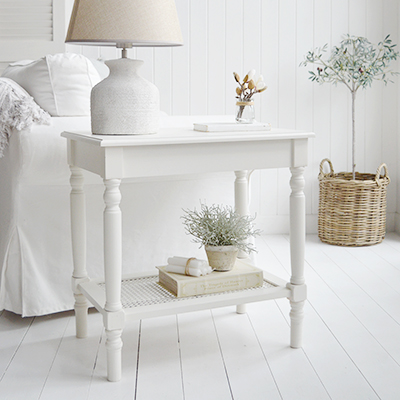 Sullivan Side or Lamp Table . Elegant New England Coastal Beach House and Modern Farmhouse Furniture