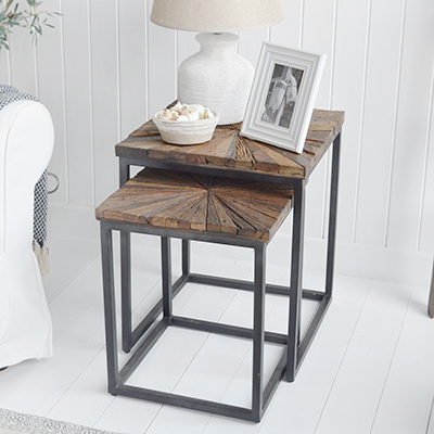 Woodstock Nest of Square Tables - New England Coastal and Modern Farmhouse furniture