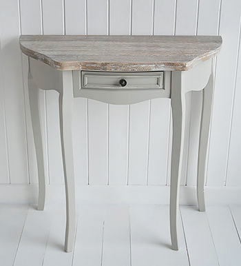 Bridgeport Grey half moon table