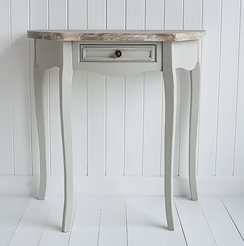 Bridgeport Grey half moon console table