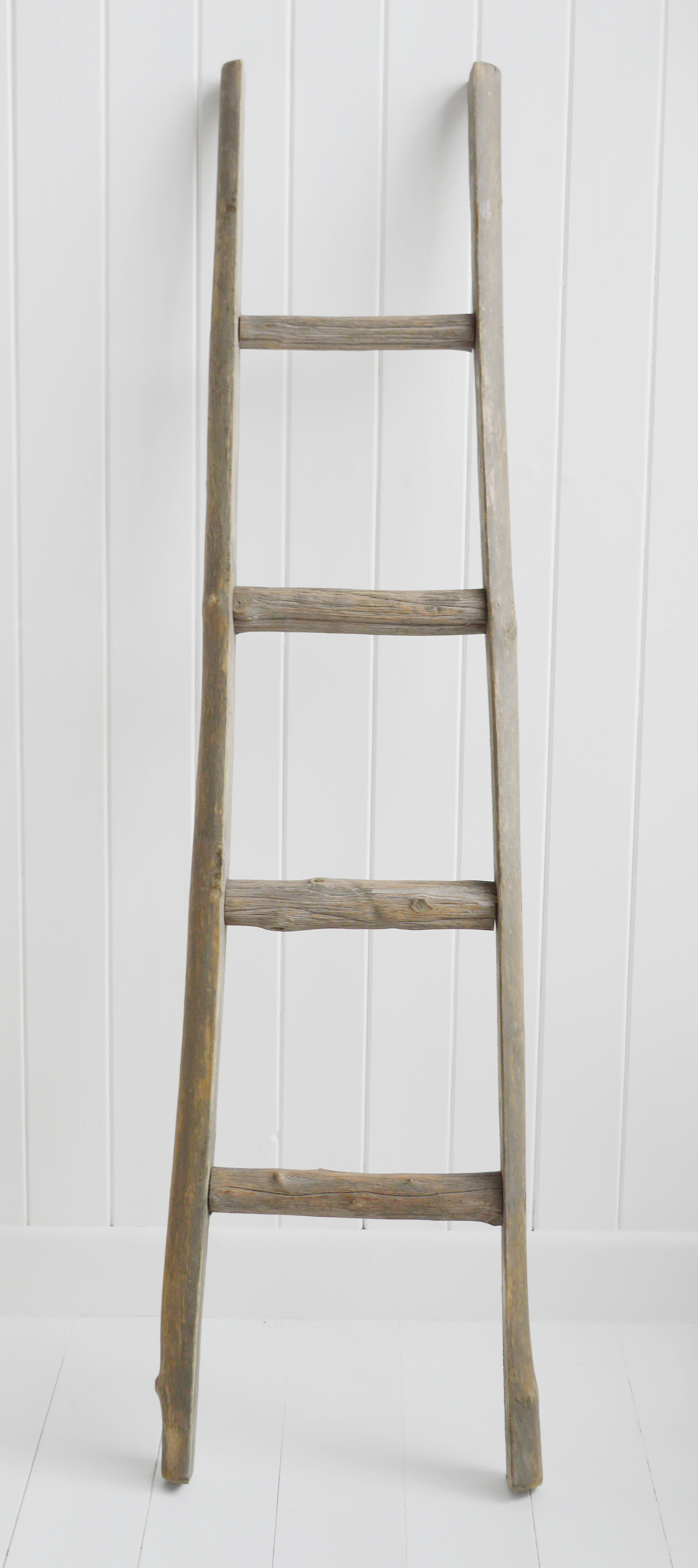 Driftwood Ladder - blankets, towels, wooden ladders from The White Lighthouse Furniture for coastal, New England interiors