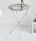 Kensington silver folding tray table